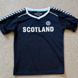 Scotland Kids Navy Blue Short-Sleeve Soccer Tee
